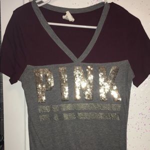 Sequin pink shirt